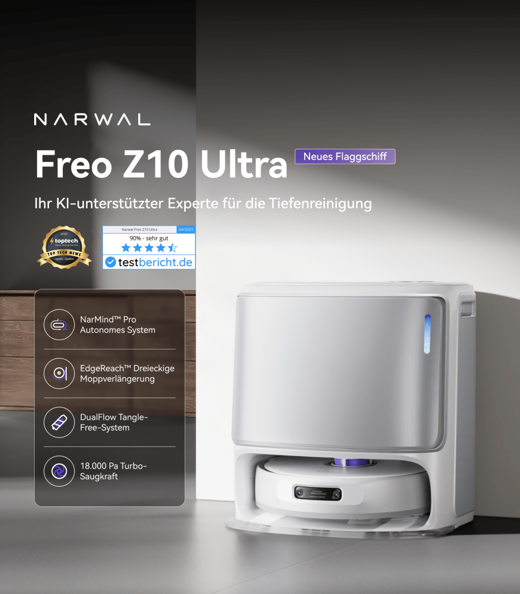 Freo Z10 Ultra Saugroboter mit Wischfunktion - Narwal DE