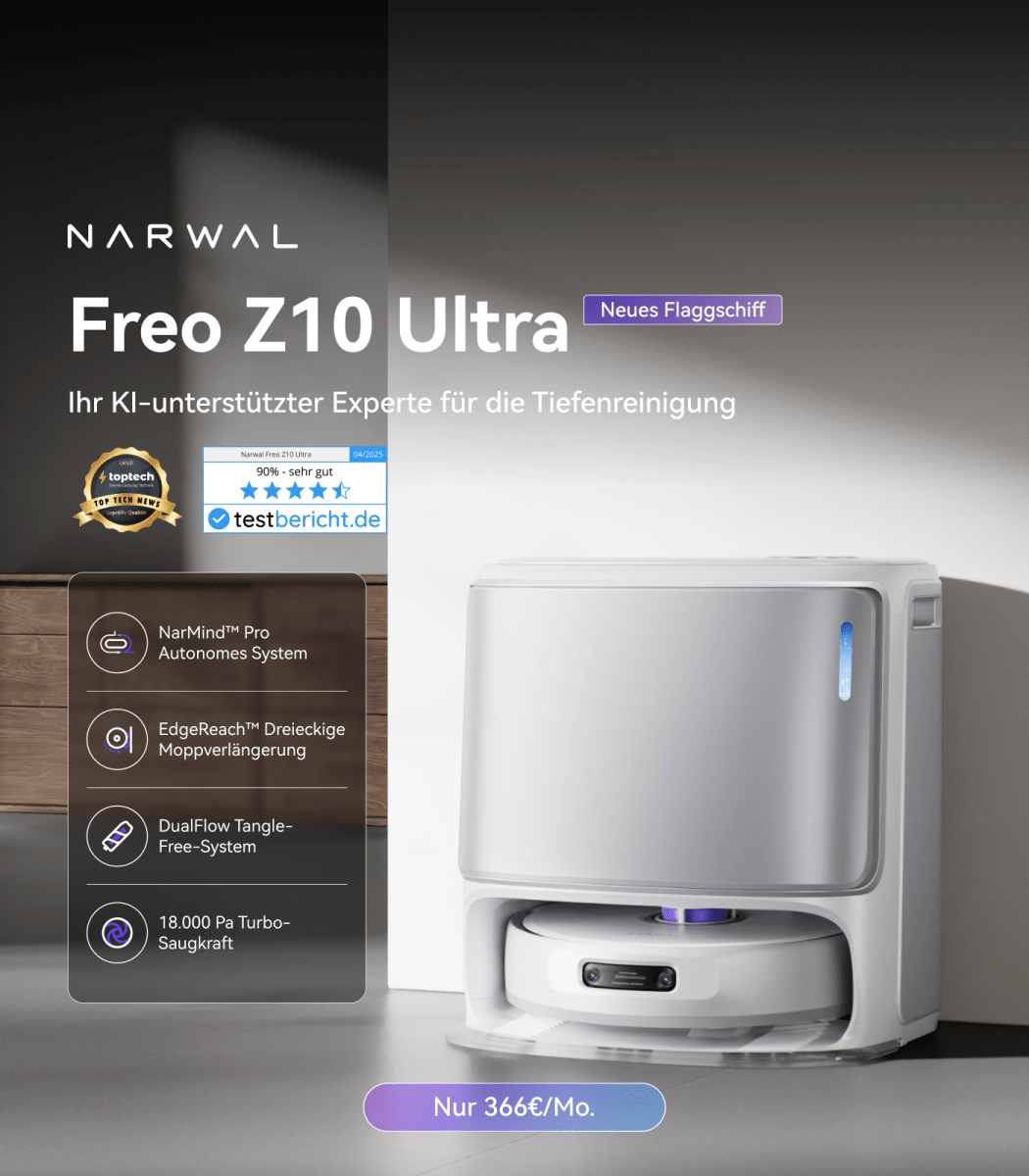 Freo Z10 Ultra Saugroboter mit Wischfunktion - Narwal DE