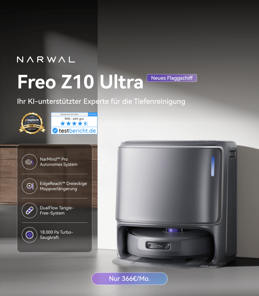Freo Z10 Ultra Saugroboter mit Wischfunktion - Narwal DE