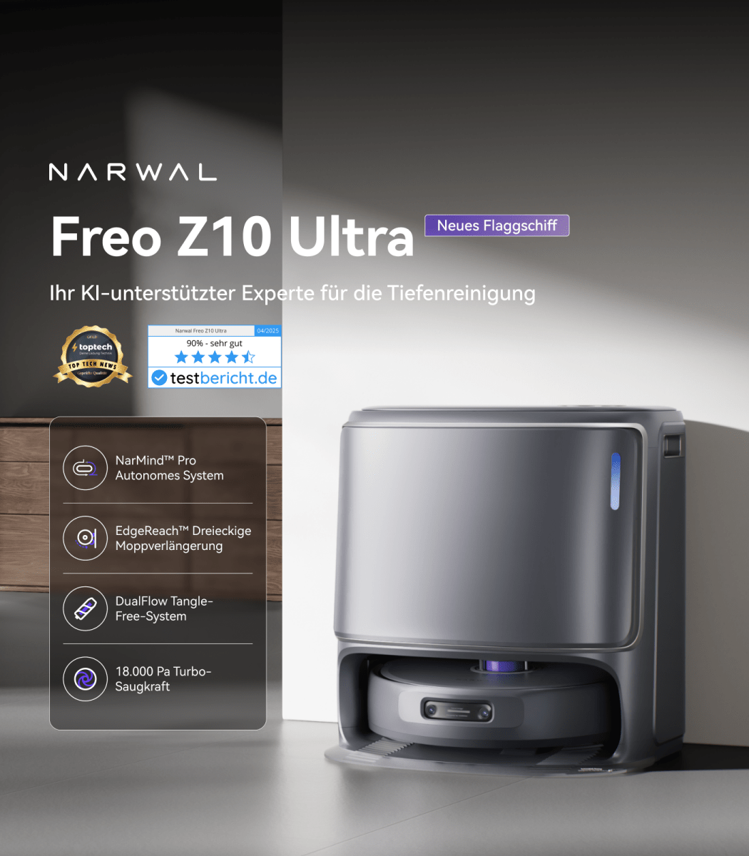 Freo Z10 Ultra Saugroboter mit Wischfunktion - Narwal DE
