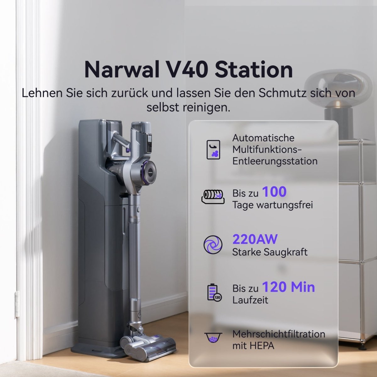 Narwal V40 Station Kabelloser Staubsauger - Narwal DE